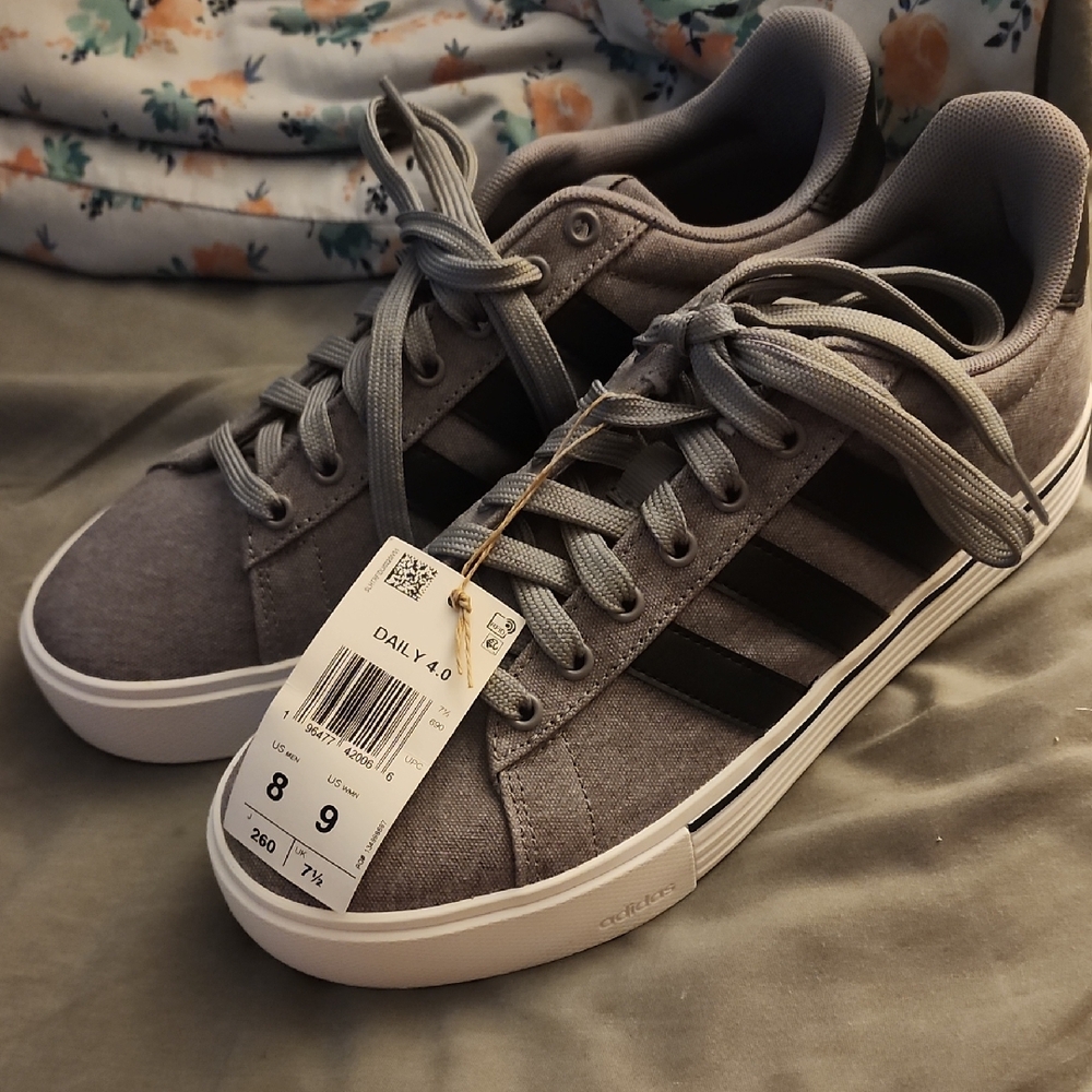 Adidas Gray and Black Men's Sneakers